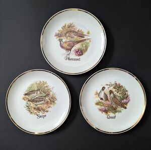 Bird Themed Decorative Plates 7.5" Set Of 3 Vintage Japan Cottagecore Cabincore